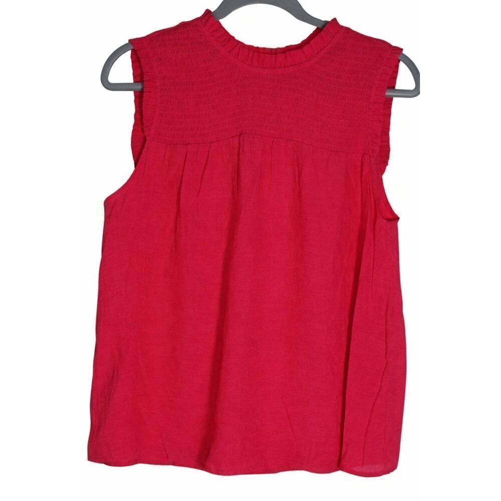 Nanette lepore womens xl pink blouse ruched Anthropologie smocked top